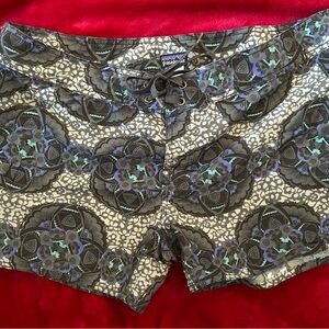 Patagonia Mandala Print Shorts in Gray and Black